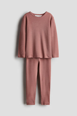 Conjunto interior de 2 piezas en punto de lana