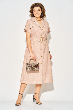 Платье Liliana 1521 кофе+горох