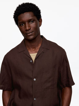 Camisa resort de lino - H&m фото 5
