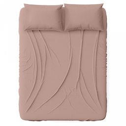 Простыня Евростандарт "Какао" 240х220см, поплин 115г/м2, хлопок 100%, упаковка "классическая" ПВХ 28х41см, "Домашняя мода" (Россия)