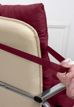 Подушка на стул со спинкой матрас подушка для кресла, 85х42х5 см на резинке и с завязками - Bio-line фото 37