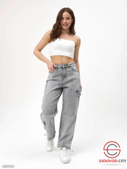 Джинсы мом с высокой посадкой