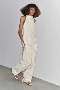 ZW COLLECTION FLOWING DARTED TROUSERS