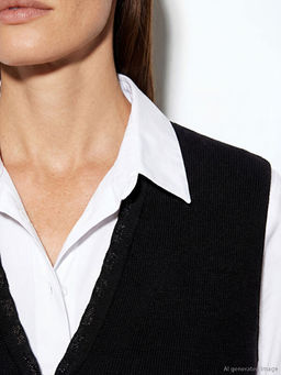 V Yaka Kad?n Triko Yelek