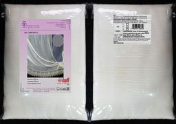 Готовые шторы арт. 12080/300/250, тюль из благородной сетки с кружевом по низу, цвет КРЕМ, шир. 300 см, выс. 250 см, на универсальной шторной ленте.