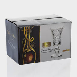 Рюмки Доляна «Ледяная звезда», 40 мл, 10.5×5 см, набор 6 шт., стекло, прозрачные