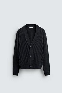 RIBBED TEXTURED CARDIGAN - Zara фото 8