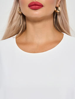 Блузка 0250-1 белый муар