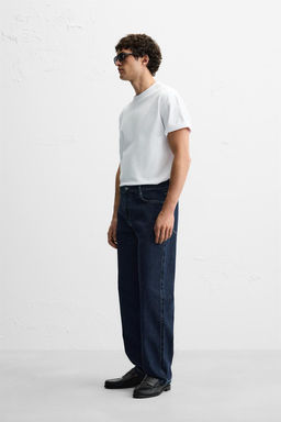 STRAIGHT FIT JEANS WITH TOPSTITCHING - Zara фото 4