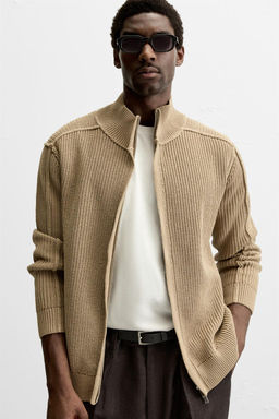 KNIT JACKET WITH REVERSE EFFECT TRIMS - Zara фото 6