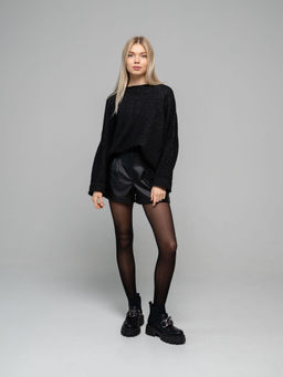 Ботинки 348.21153bl.Черный/шерсть