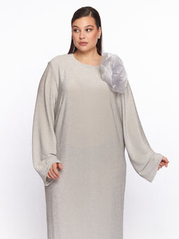 Серое платье с люрексом PP51727GRY24 - Артесса фото 8