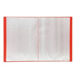 Папка с файлами LITE А4 40 файлов, пластик 500 мкм, красная