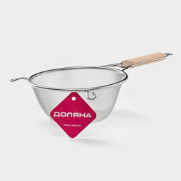 Сито для просеивания с деревянной ручкой Доляна «Стандарт», d=18 см, нержавеющая сталь