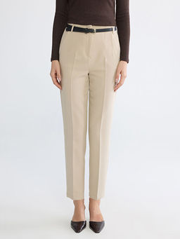 Beli Kemerli Kad?n Cigarette Pantolon