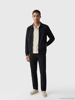 Polo Yaka Erkek Fermuarl? Sweatshirt