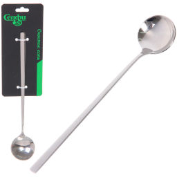 Цена за 2 шт. Ложка чайная с длинной ручкой 20см "SERGIO", цвет серебро