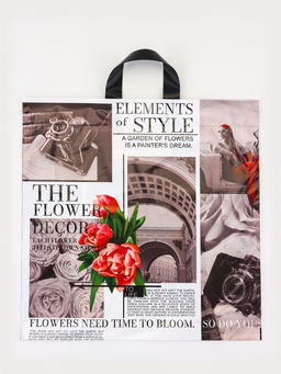 Цена за 25 шт. Пакет «Визуал», полиэтиленовый с петлевой ручкой, 42×45 см, 45 мкм