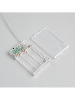 Гирлянда Мишура 1 м, роса, IP20, серебристая нить, 100 LED, 2 режима, от батареек АА?3, свечение белое - Luazon lighting фото 7