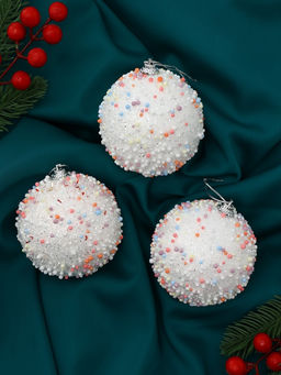 Ёлочные игрушки Абель, шары новогодние, d=8 см, 3 шт., колор