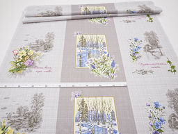 Рогожка Весна, ш.1.5м, хлопок-100%, 165гр/м.кв, раппорт 64см - Купава фото 2