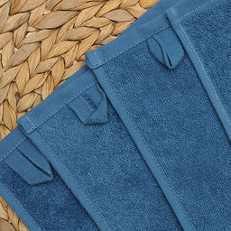 Комплект махровых салфеток для уборки 5 шт. (30х30), 100% хлопок, 380 гр./кв.м., Синий