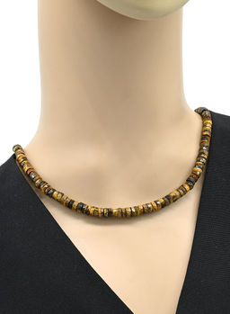 Бусы из Тигрового глаза диск гр.6*3мм, 47см, 32,5г