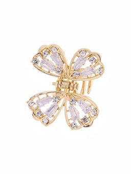 Цена за 6 шт. Крабик для волос «Доротеа», бабочка элит, 3.5 см, золото