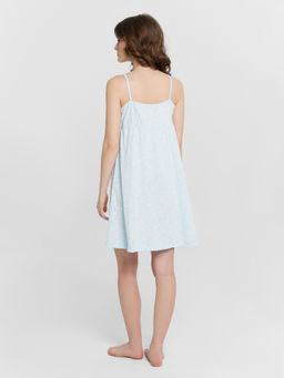 Сорочка ночная Mark Formelle 572336/1 из хлопка с эластаном голубая  фото 3