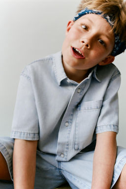 CAMISA DENIM FLUIDA / Azul - Zara фото 5
