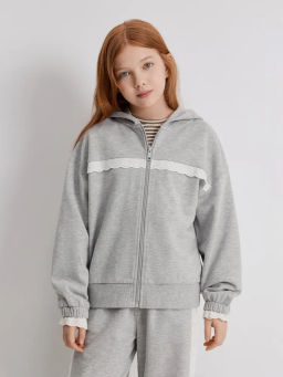 ACOOLA / Куртка детская для девочек Betana_jk серый меланж