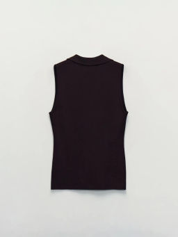 Вязаный топ из вискозы без рукавов ZR2604013301-27 / Zarina  фото 9