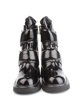 04-HSM710 BLACK Ботинки зимние женские (натуральная кожа, натуральный мех) - Фабричный китай фото 9