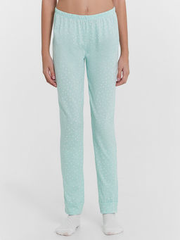 Комплект для девочек (джемпер, брюки) новогодний голубой с белыми снежинками - Mark formelle фото 4