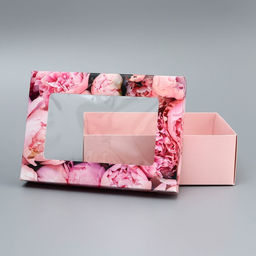 Цена за 2 шт. Коробка складная, крышка-дно, «Ярких моментов», 21×15×7 см с окном