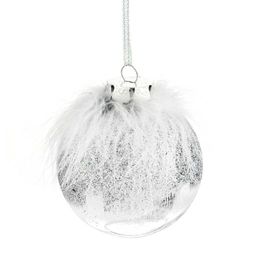 Набор из 12шт, Украшение новогоднее Шар "Перышко страуса", D 8 см, L35 W27 H9 см