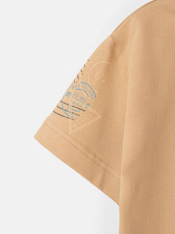 Футболка оверсайз "Беж" с принтом