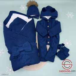 Вязанный набор на выписку 5 предметов - Bruno фото 6