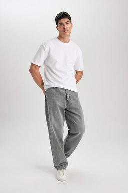 Джинсовые брюки Baggy Fit с широким узором и нормальной талией, широкие брюки - Defacto фото 3