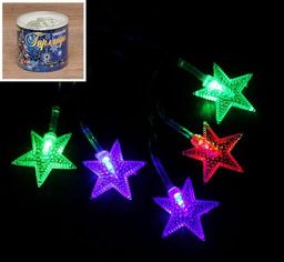 Эл. гирлянда диодная 20шт. 4.0м "Звездочки" (000406) цветная, в тубе