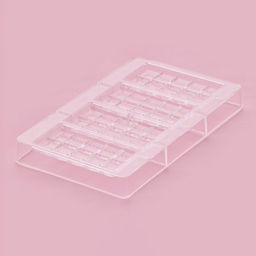 Форма для шоколада Плитки с сердцами, 20?12?2.5 см, 4 ячейки 8.5?4.2?0.7 см, прозрачная