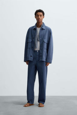 WASHED STRAIGHT-LEG TROUSERS - Zara фото 11