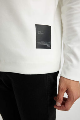 Толстовка Modern Fit с высоким воротником и полумолнией - Defacto фото 9