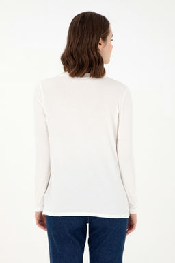 Женский кремовый свитшот Неожиданная скидка в корзине - U.s. polo assn фото 5