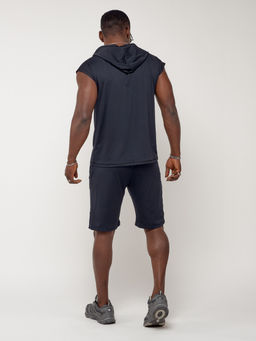 Спортивный костюм летний мужской темно-синего цвета 22610TS - FUYOUKAI фото 5