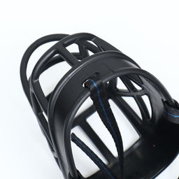 Намордник для собак №6 с трехсторонним ремешком, каучук, ДН 13 см, ОМ 41 см, чёрный - Пижон фото 5