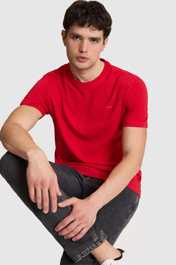 Erkek K_rm_z_ Regular Fit Polo Yaka Basic Ti__rt