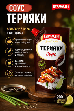 Соус Кухмастер Терияки дой-пак 200 г