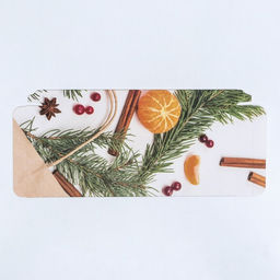 Цена за 5 шт. Коробка для шоколада новогодняя «Мандарины», 17×8×1.4 см