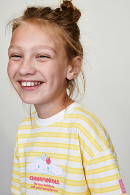 CAMISETA RAYAS CINNAMOROLL  SANRIO / Amarillo